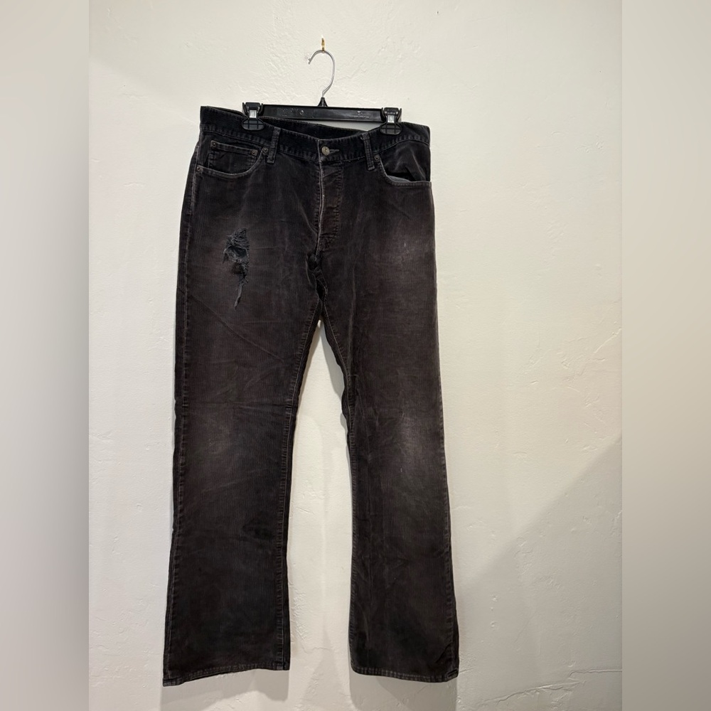 Levi’s Black Corduroy Distressed Jeans